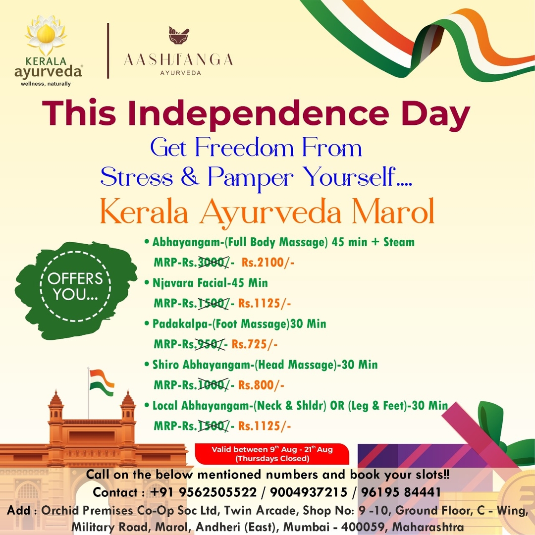 Celebrate Independence Day with Kerala Ayurveda Wellness